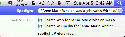 ./'Anne Marie Whelan was a Jehovah's Witness' - TRUE - And Anne Marie WHELAN had AnndRose RAPED to drive her out of a Roman Catholic marriage which AnneRose HONORED for twelve years - AnneRose needs PROTECTION - Screen Shot 2015-04-05 at 3.42.05 AM.png